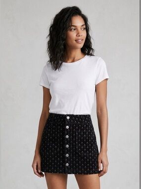 FREE PEOPLE || woman’s Black Joani Corduroy Mini Skirt, Size 26